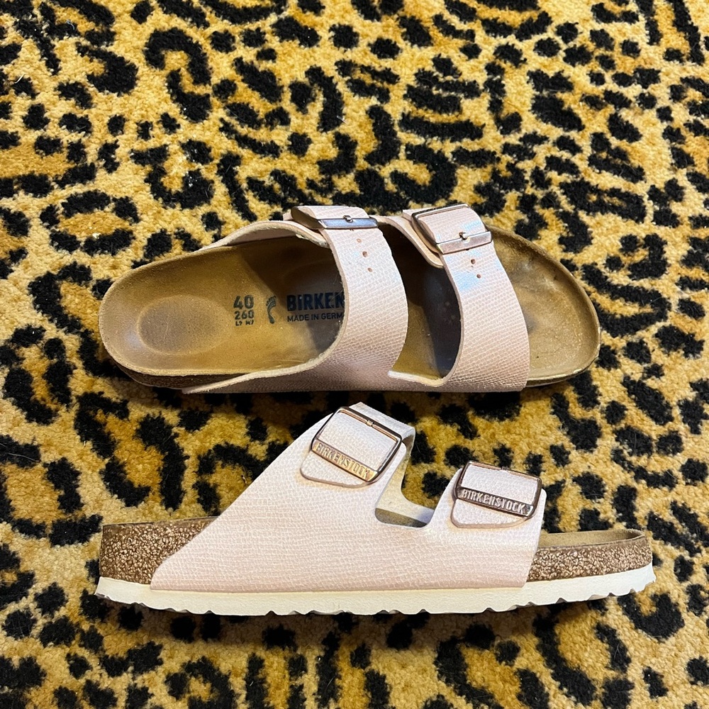 Birkenstock Light Pink Buckle Sandals